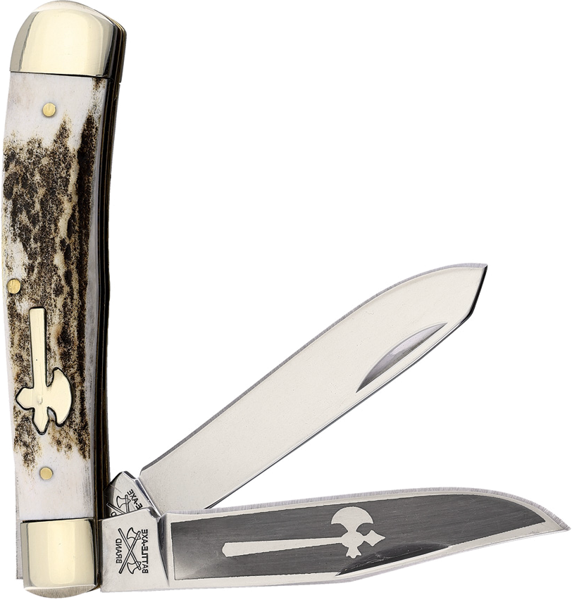 product image for Battle Axe Trapper Stag Handle Pocket Knife