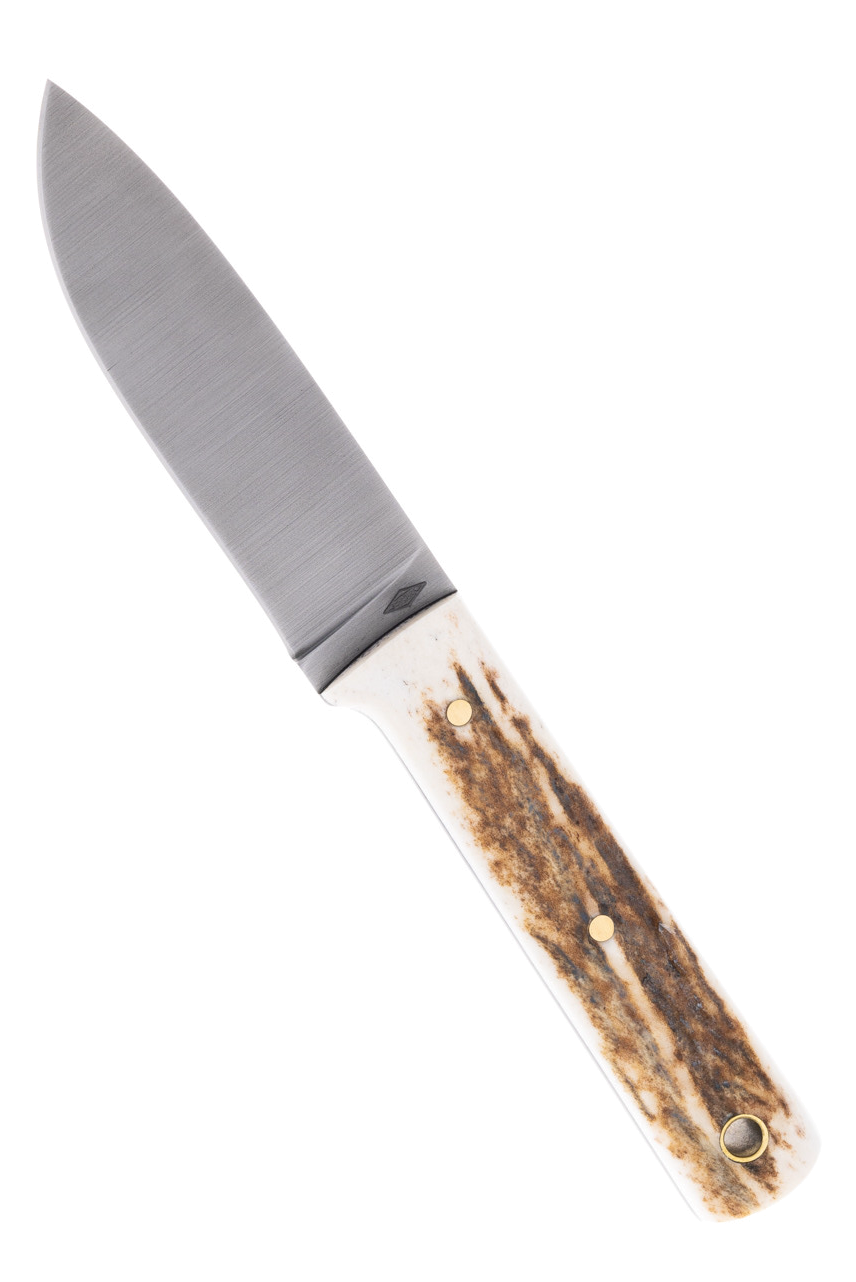 Battle Horse Maverick Scout O-1 Flat Ground Elk Handle Fixed Blade Knife product image