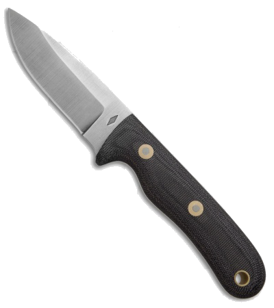Battle Horse Knives Pit Bull Black Micarta Fixed Blade Knife O1 Tool Steel