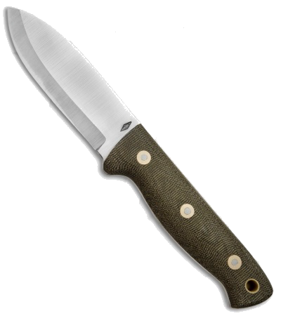 Battle Horse Knives Smoky Mountain Razor OD Green Micarta Fixed Blade BHK product image