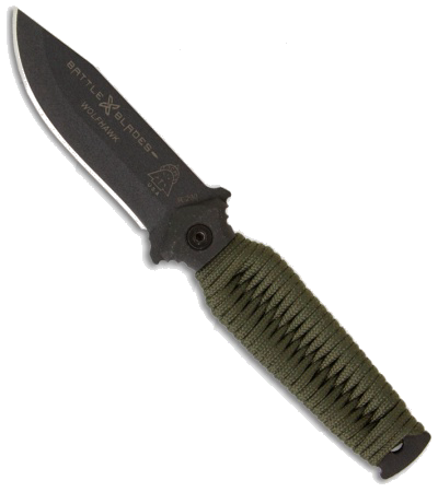 product image for Battle Blades Black Wolfhawk HP Fixed Blade Knife with Paracord - Model WHK-1PH