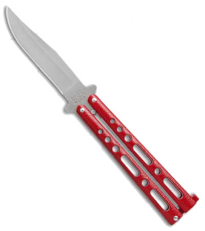 Bear & Son 117R Red Epoxy Coated Butterfly Knife