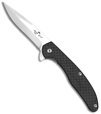 Bear & Son Slim Flipper Knife Carbon Fiber 2.75" Stonewash product image