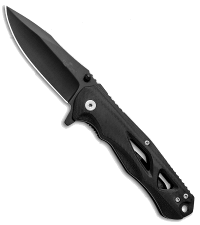 Bear & Son Rancor II Black MC 400 Flipper Liner Lock Knife product image