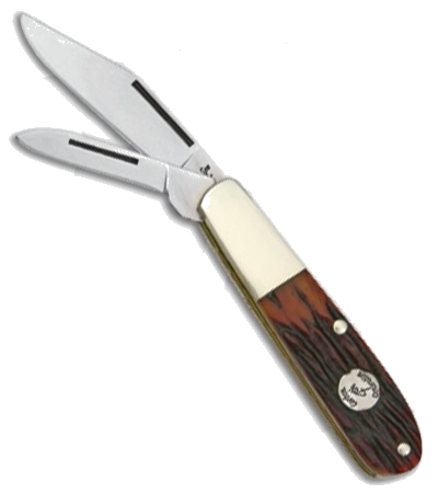 product image for Bear-and-Son Red Stag Bone 3-1/2" 2 Blade Barlow Knife Model CRSB281