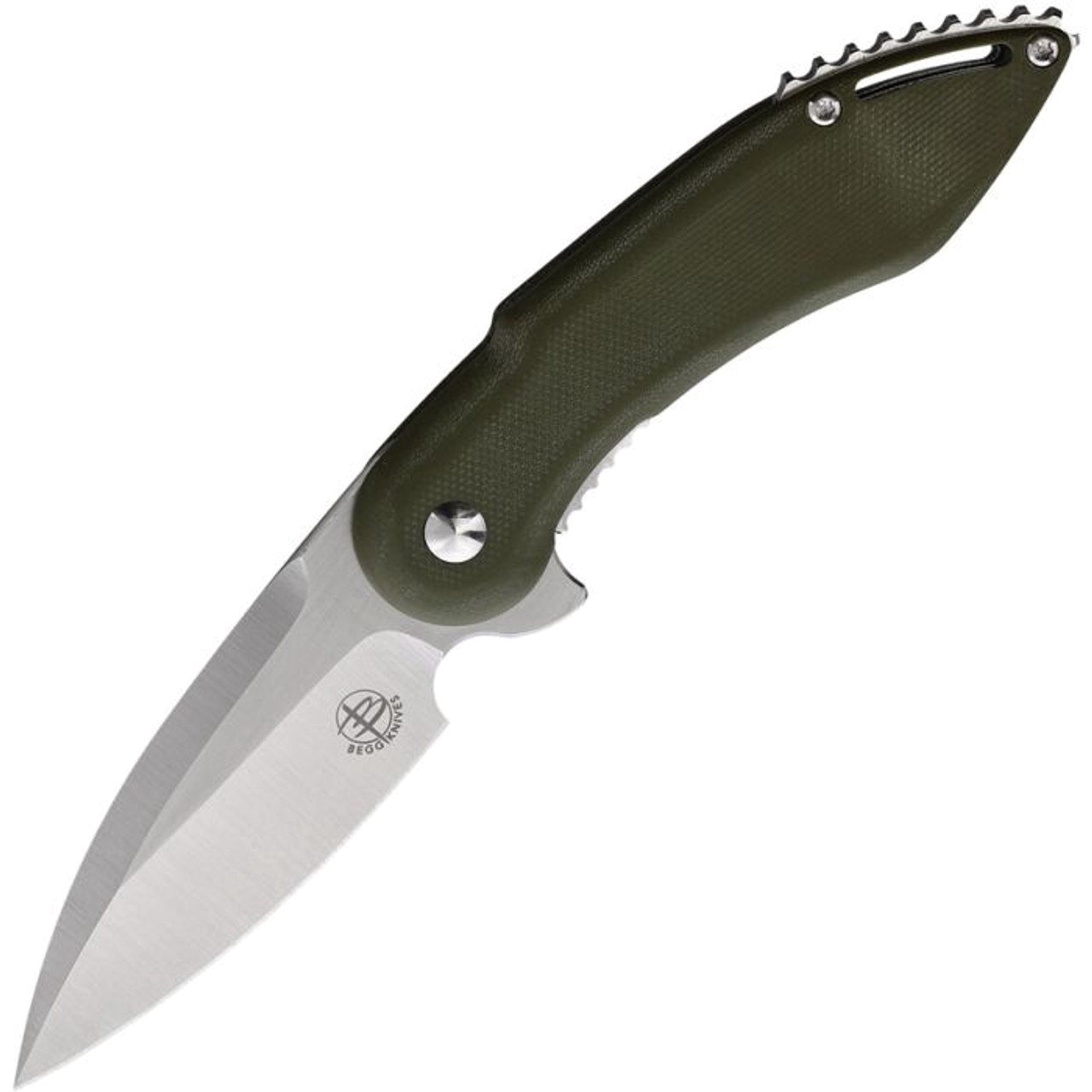 product image for Begg Knives Mini Glimpse OD Green G10 D2 BG 003