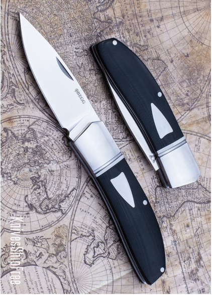 Begg Knives Drop Point Slipjoint Black G10 14C28N product image