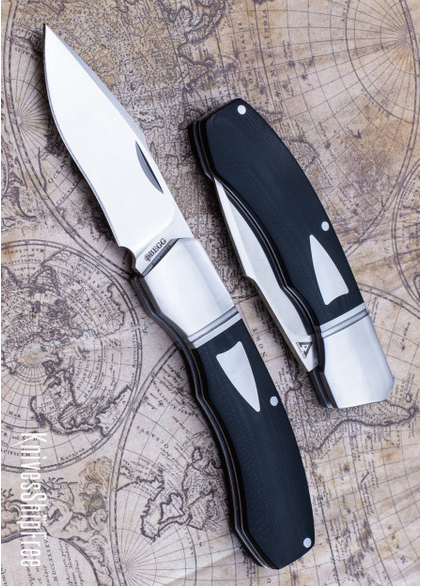 Begg Knives Recurve Slipjoint Black G10 14C28N product image
