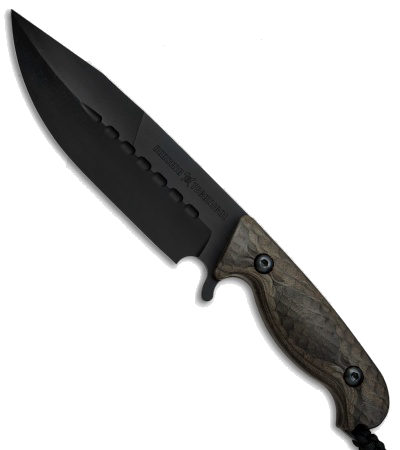 product image for Behring Made Technical F-1 Fixed Blade Knife OD Green Micarta with Black Cerakote Finish
