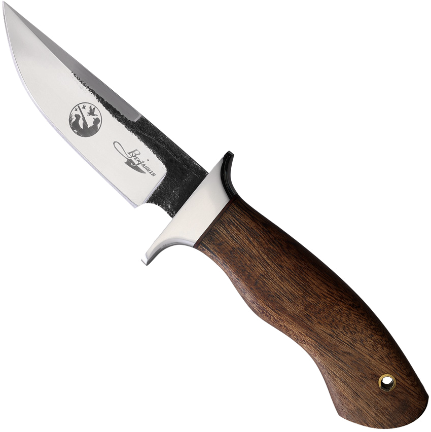 product image for Ben-Jahmin Brute De Forge 4.5" Hunting Knife with Brown Wood Handle