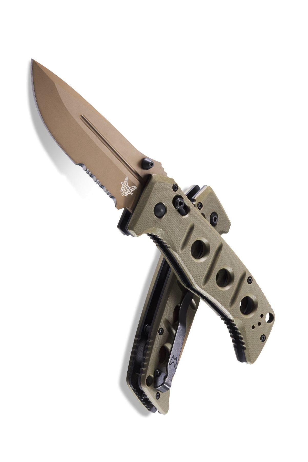 Benchmade Adamas 275SFE-2 Flat Earth Serrated Folding Knife product image