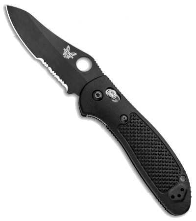 Benchmade Griptilian Black Sheepsfoot Serrated AXIS Lock Knife 550SBK-S30V