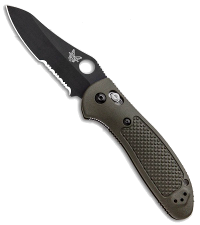 Benchmade Griptilian AXIS Lock Olive Drab S30V Black Serrated 550SBKOD Knife product image