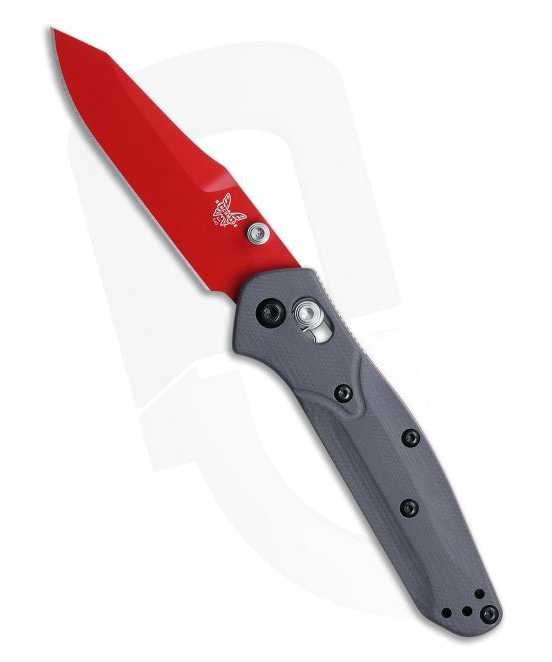 Benchmade Mini Osborne 945 Gray G-10 Red CPM-S90V Blade product image