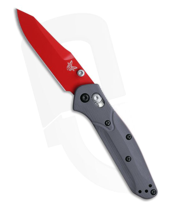 product image for Benchmade Mini Osborne 945 Gray G-10 Red CPM-S90V Blade