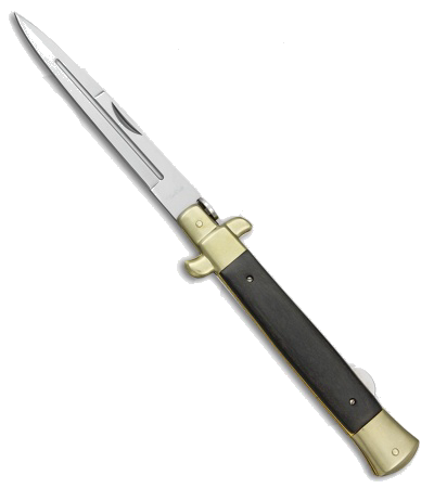 product image for Benchmark Black Large Stiletto Manual Lockback Folding Knife 4.75"