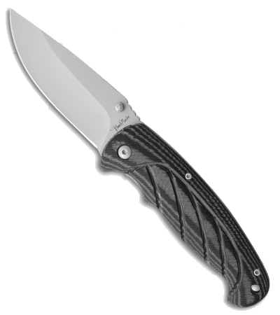product image for Benchmark Gray Black Micarta Liner Lock Folding Knife