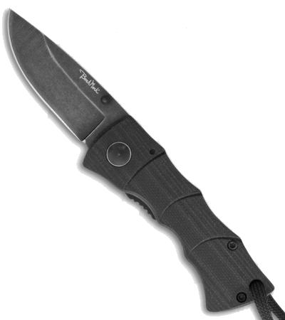 product image for Benchmark Black G-10 Liner Lock Folding Neck Knife