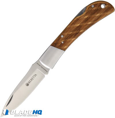 product image for Beretta Checkered Lockback Pocket Knife Brown