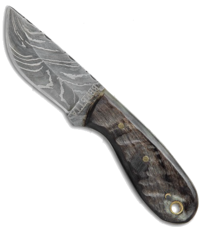 product image for Beretta Texan Fixed Blade Damascus Dark Wood Handle