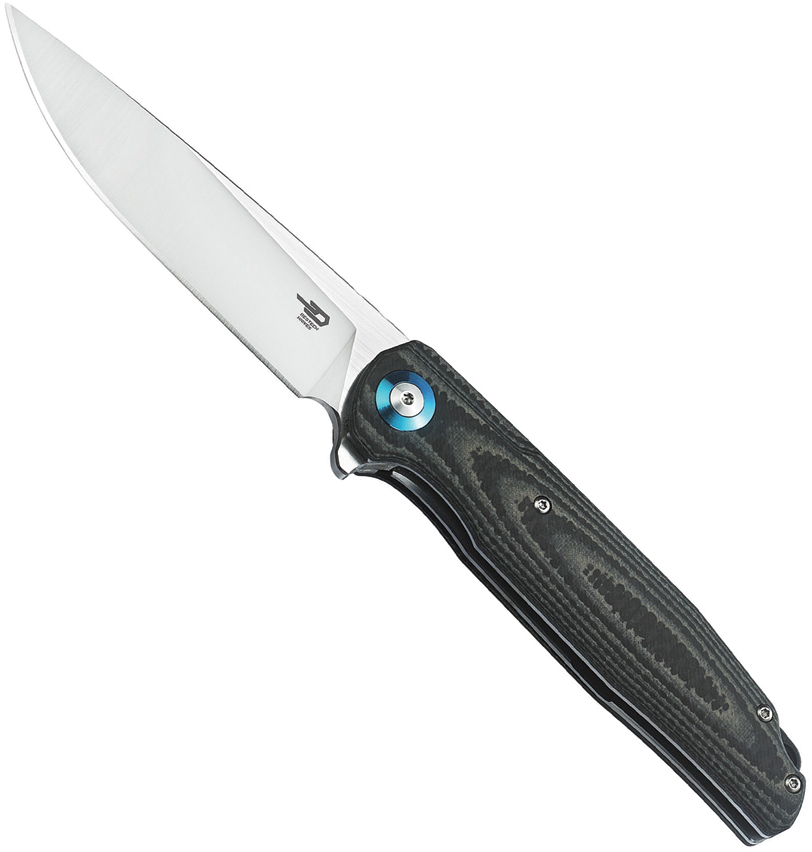 Bestech Ascot Linerlock CF Black and Gray Knife product image