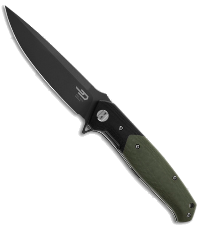 Bestech Knives Swordfish Green G-10 D2 Steel Flipper Knife BG03A-2