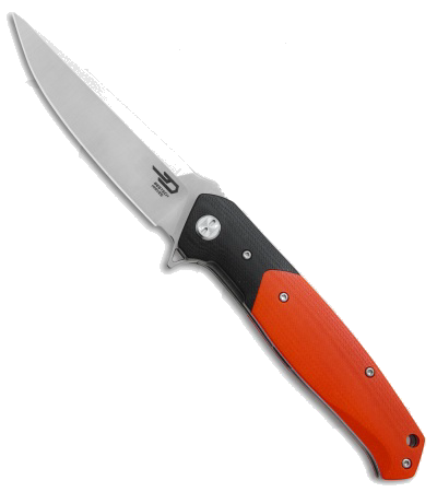 Bestech Knives Swordfish Black Orange G-10 D2 Steel Liner Lock Knife