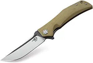 product image for Bestech Scimitar OD Green G-10 Handle Liner Lock Knife