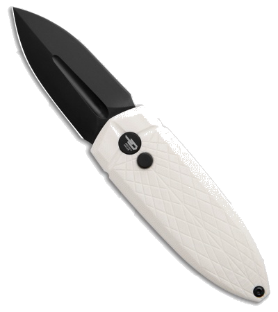 Bestech White QUQU Button Lock Pocket Knife 14C28N