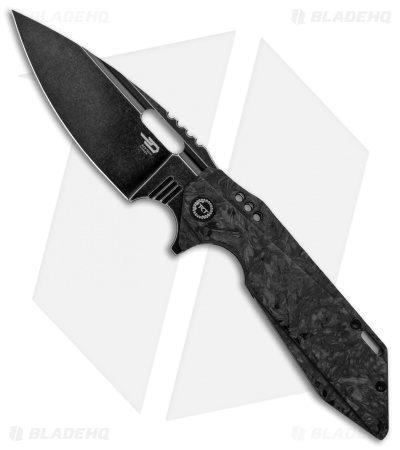product image for Bestech Shodan Black CF Handle CPM-S35VN Blade Flipper Knife BT-1910D