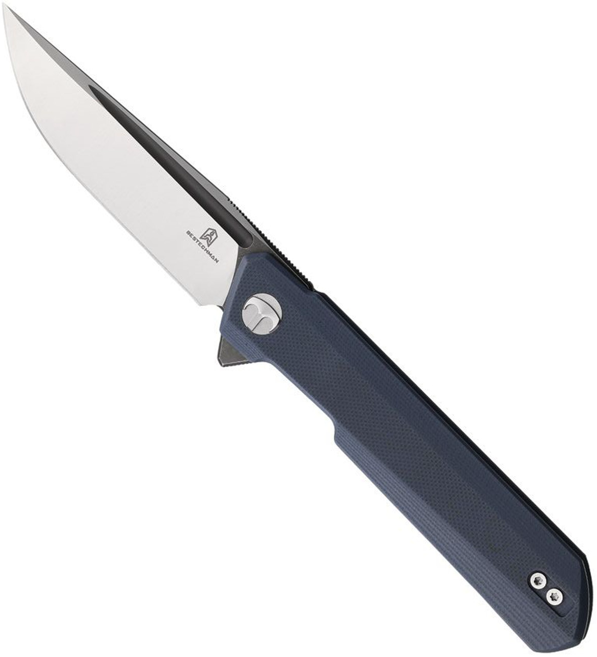 Bestechman Dundee Folding Knife Grey G10 Handle D2 Plain Edge BMK01