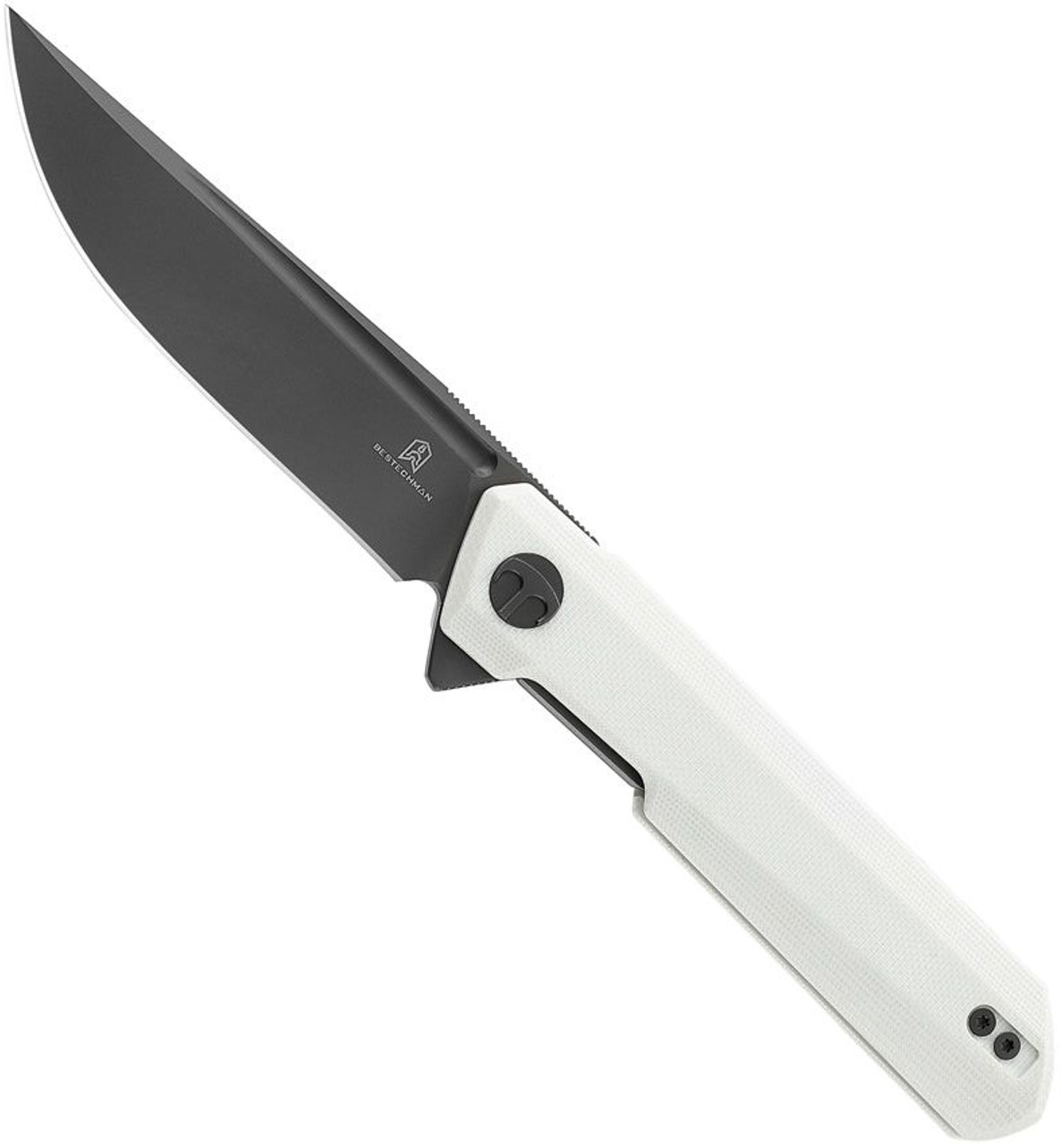 Bestechman Dundee BMK-01I Folding Knife White G10 Handle