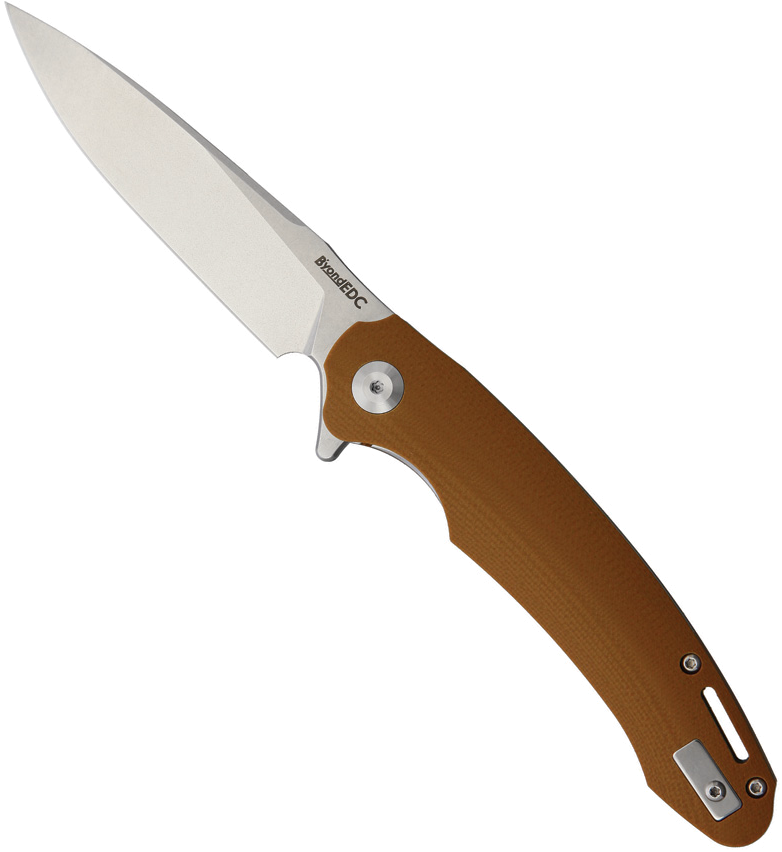 product image for Beyond-EDC Harak Brown G10 Handle Linerlock 3.75" D2 Tool Steel Blade