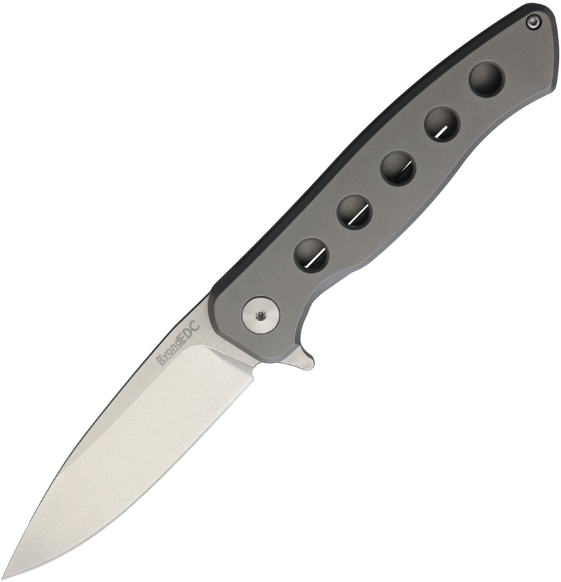 product image for Beyond-EDC Gray Ficium Framelock 3.5" D2 Tool Steel Blade