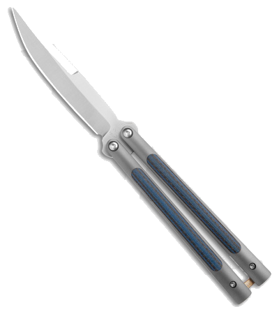 product image for Biegler Bladeworks Blue Black CF B Hawk Balisong Knife