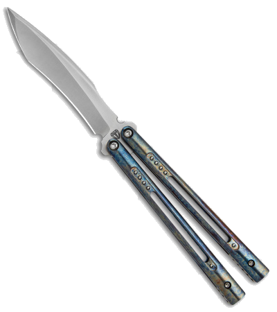 product image for Biegler Bladeworks Custom Rockstyle Space Balls Balisong CPM 154 Satin