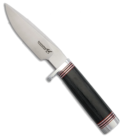 product image for Blackjack Knives Model 124 Black Micarta Handle A2 Steel Fixed Blade Knife