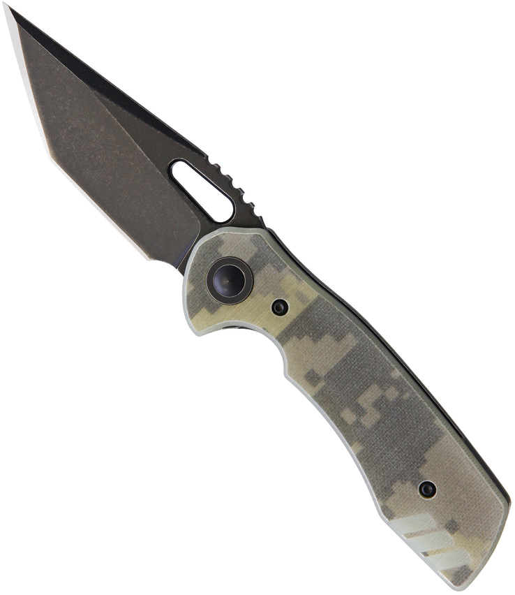product image for Bladerunners Systems Nomad Black Stonewash CPM S35VN Tanto Blade Camo G10 Handle