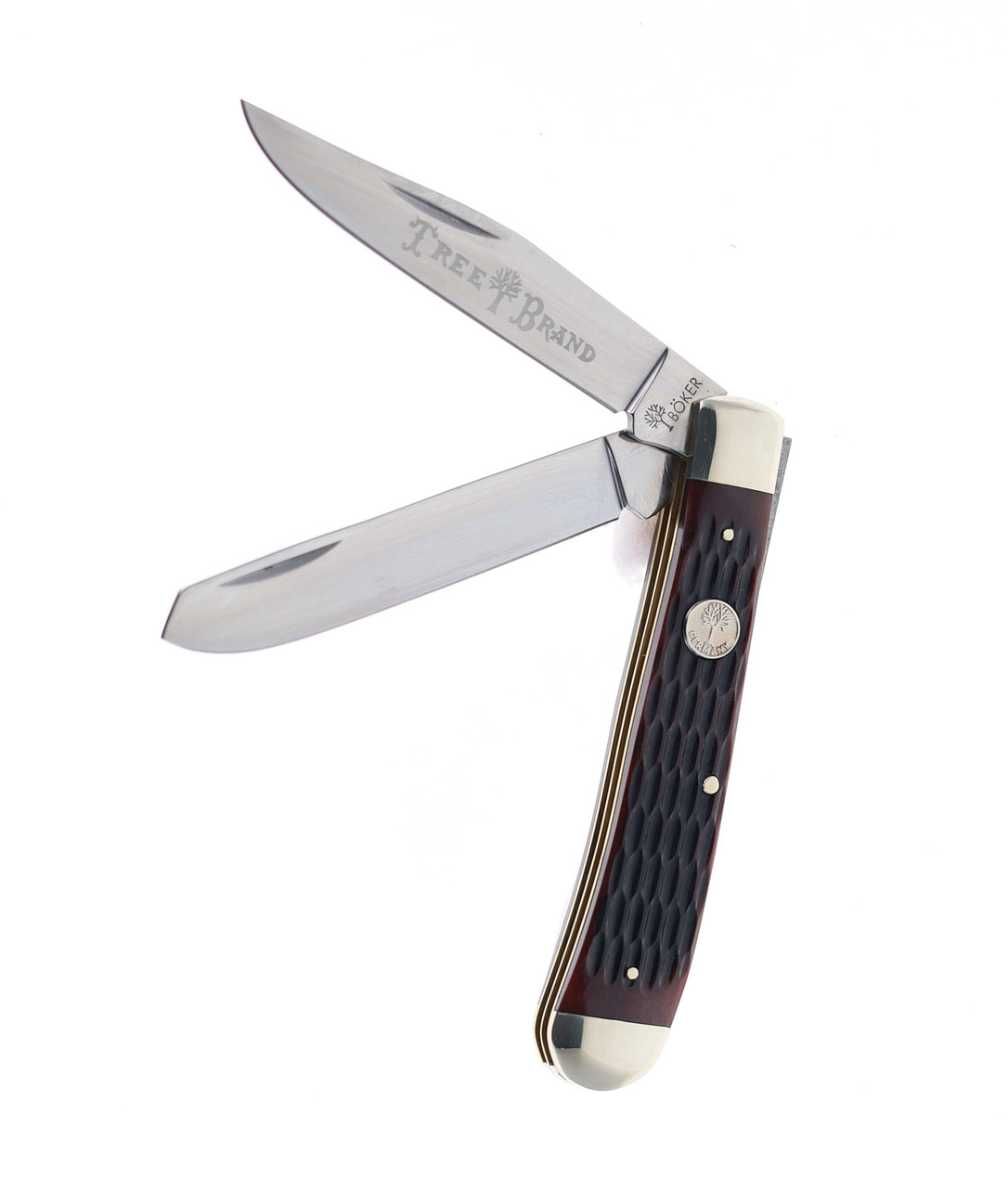 Boker Traditional Series Trapper Folding Knife Brown Jigged Bone