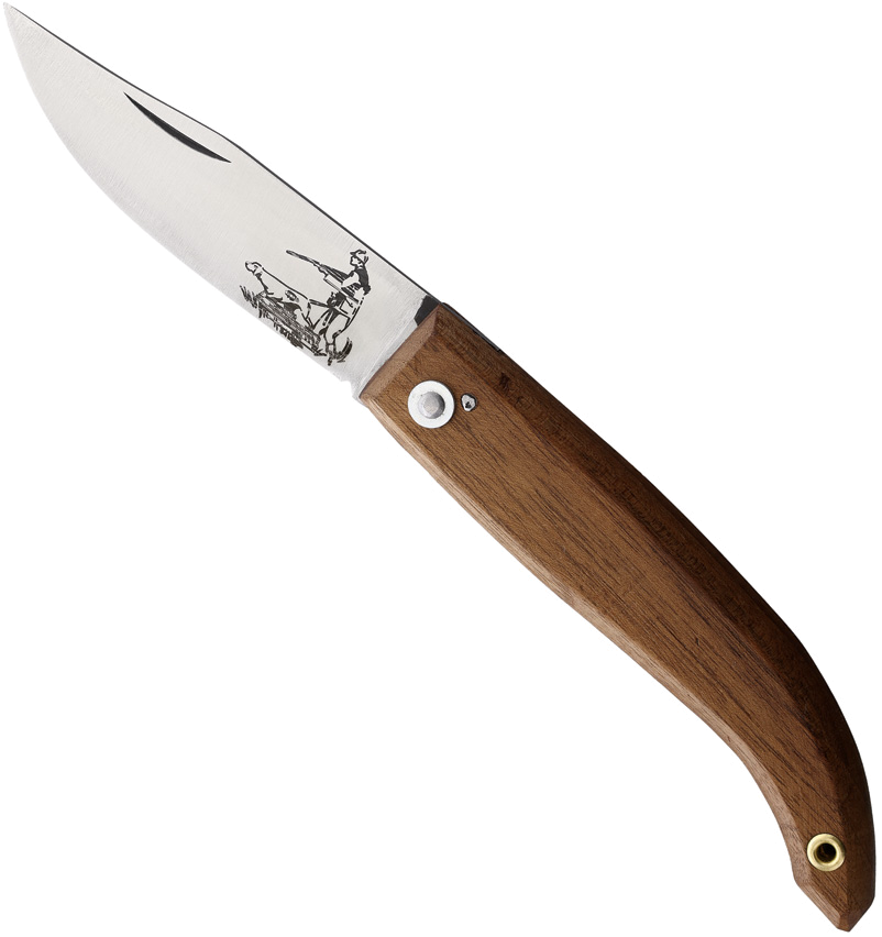 product image for BORDO Brown Wood Folding Hunter 3.75 Stainless Steel Blade