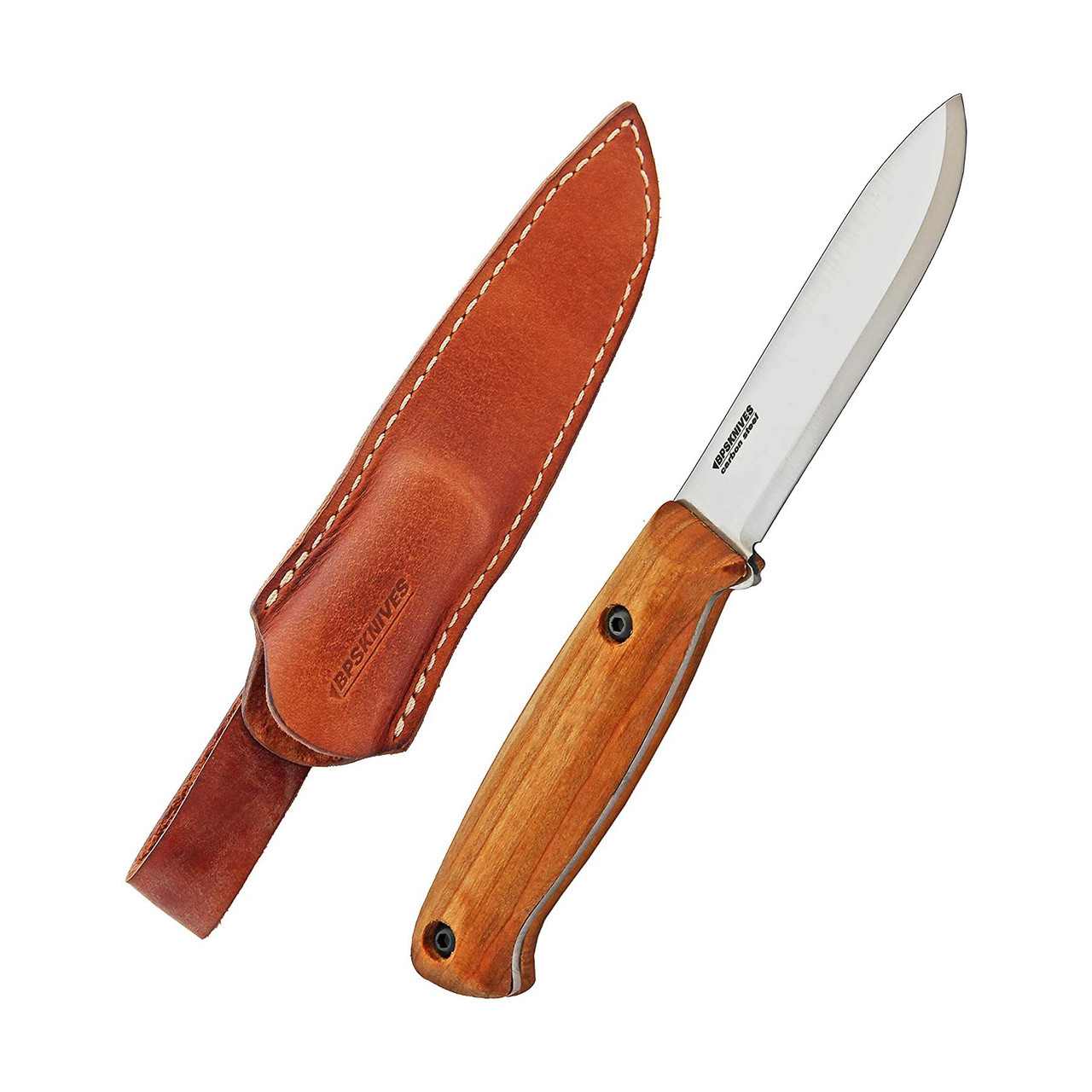 product image for BPS Fixed Blade Knife Carbon Steel Ash Wood Handle