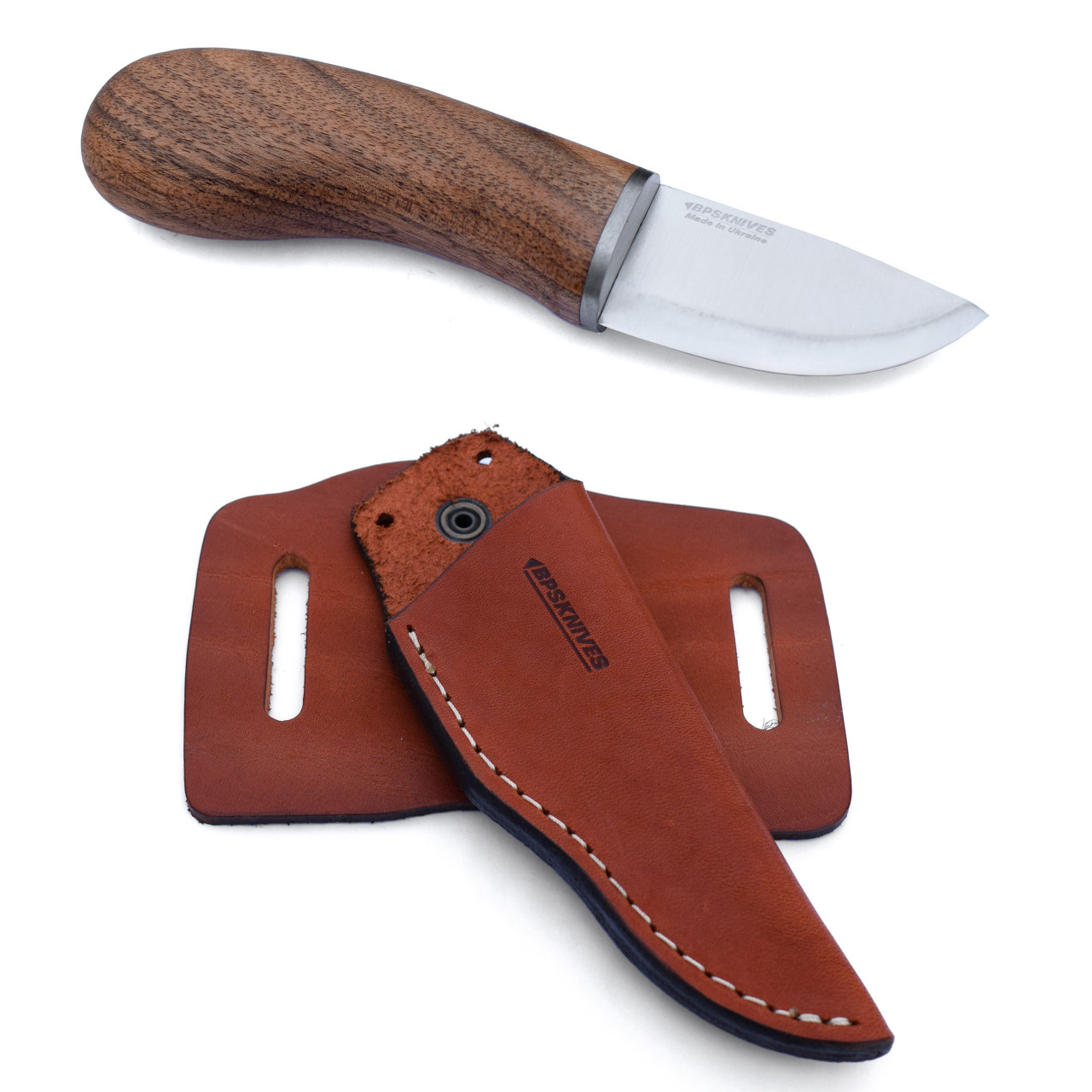 product image for BPS Knives MK 1 Fixed Blade Stainless Steel Knife with Walnut Wood Handle