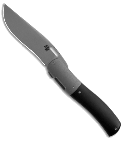 product image for Brad Zinker Serpentine Trapper Titanium Blackwood Front Flipper Knife