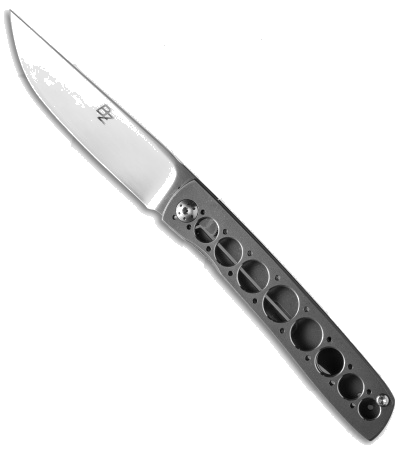 product image for Brad Zinker Model R Flipper Knife Titanium Bead Blasted Tumbled Finish