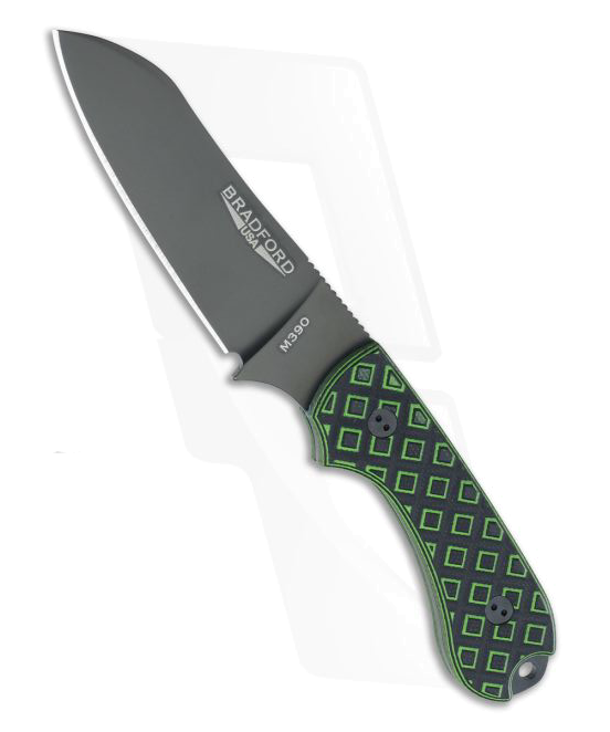 product image for Bradford Knives Guardian 3 Sheepsfoot Toxic Black G 10 DLC Coated M 390