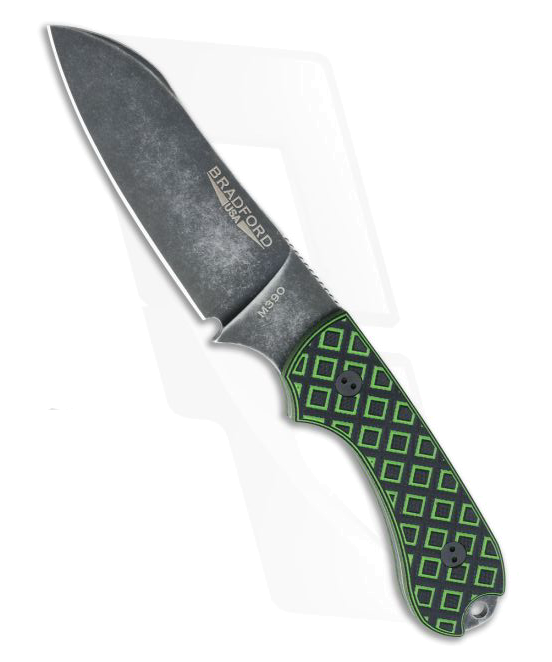 product image for Bradford Knives Guardian 3 Sheepsfoot Toxic Green Black G 10 Nimbus M 390