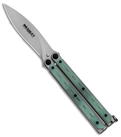 product image for Bradley Kimura Butterfly Knife Jade G-10