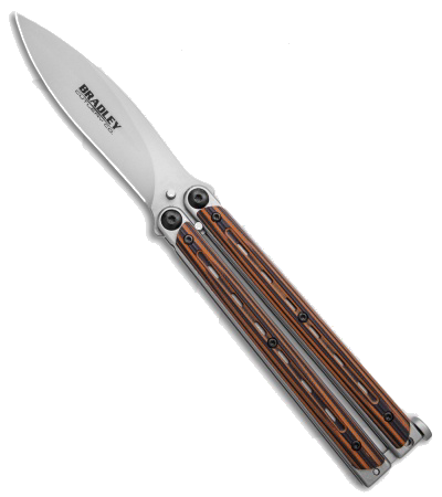 product image for Bradley Kimura Butterfly Knife Orange G-10