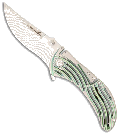 product image for Brian Tighe Medium Tighe Rod Folding Knife Gold Green Titanium Satin