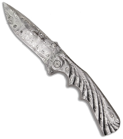 product image for Brian Tighe Custom Spicy Tighe Spring Assisted Knife Damasteel